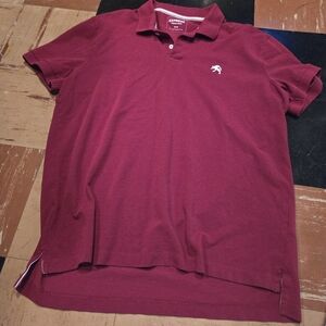 Express Pique Polo red white Lion mens size XL NWOT